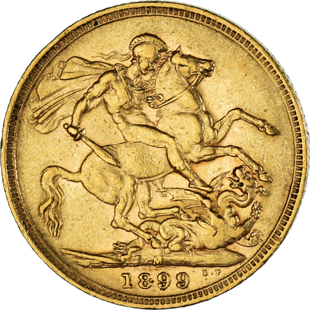 Coin, Australia, Victoria, Sovereign, 1899, Melbourne, AU(50-53), Gold, KM:13