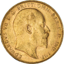 Monnaie, Australie, Edward VII, Sovereign, 1910, Perth, TTB+, Or, KM:15