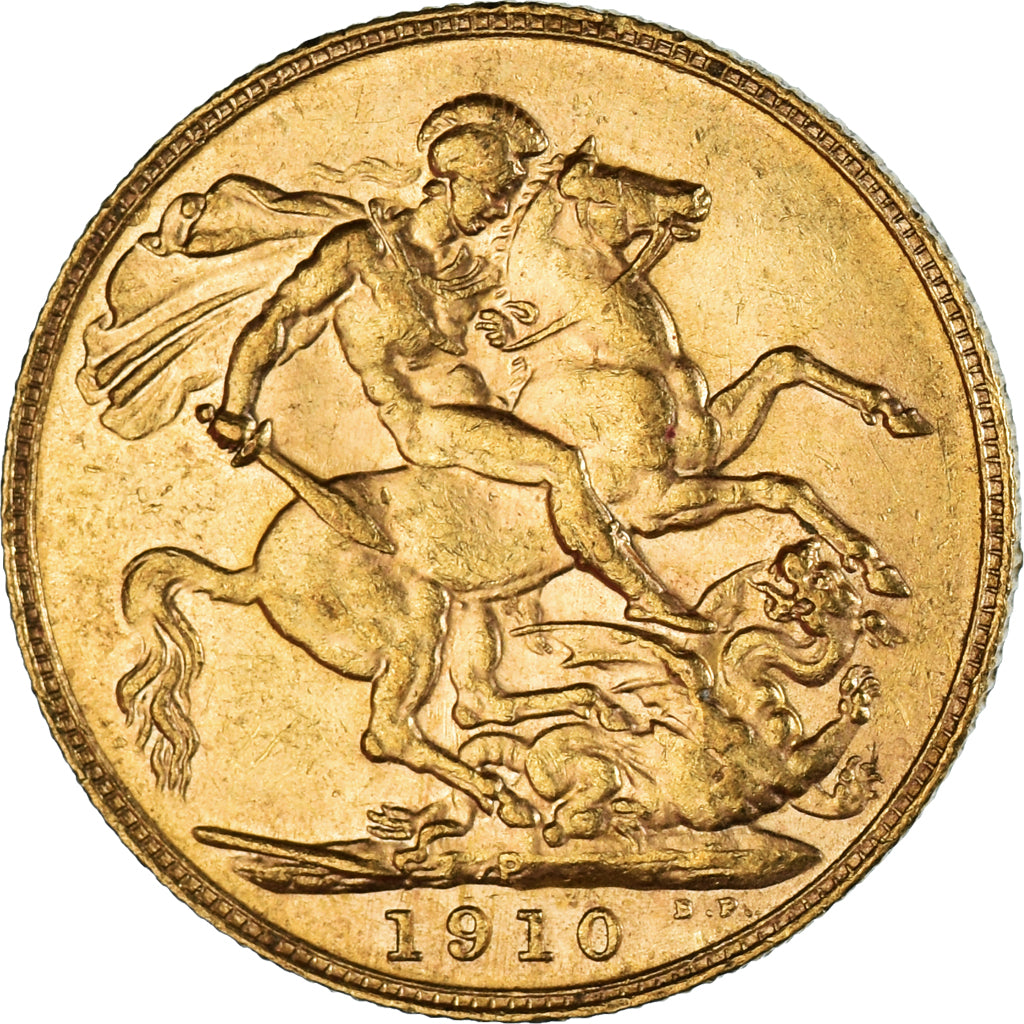 Monnaie, Australie, Edward VII, Sovereign, 1910, Perth, TTB+, Or, KM:15