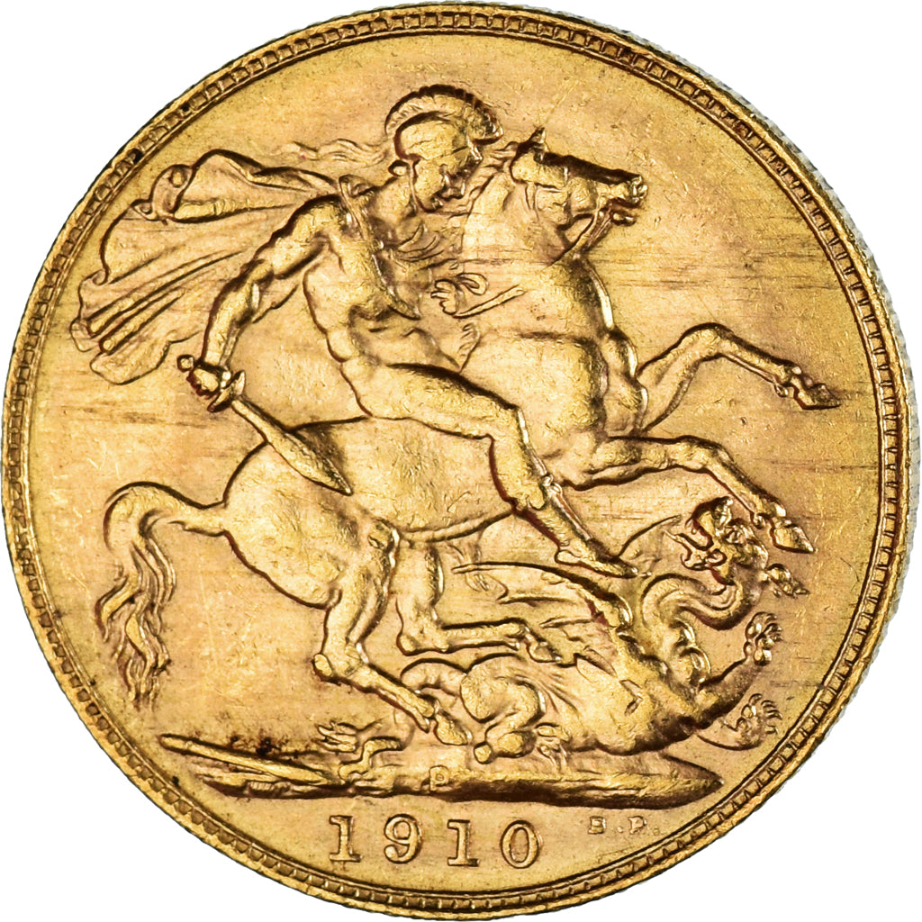 Monnaie, Australie, Edward VII, Sovereign, 1910, Perth, TTB+, Or, KM:15