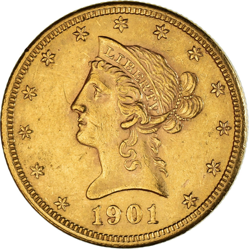 Moeda, Estados Unidos da América, Coronet Head, $10, Eagle, 1901, Philadelphia