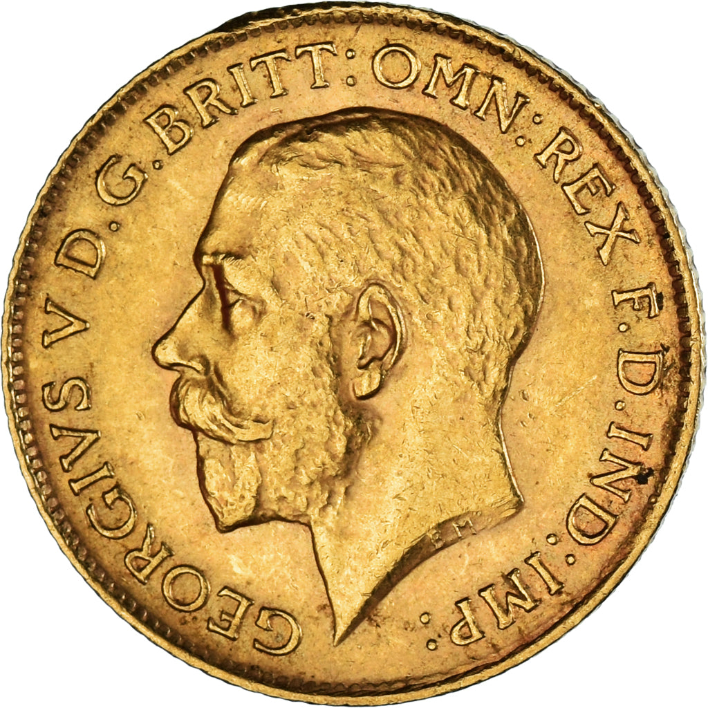 Münze, Großbritannien, George V, 1/2 Sovereign, 1914, London, SS, Gold, KM:819