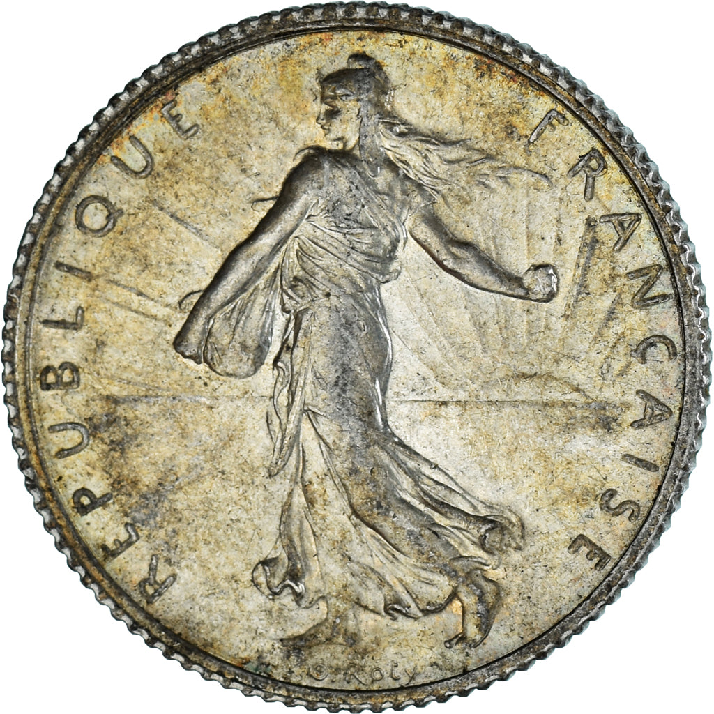 Coin, France, Semeuse, Franc, 1919, Paris, AU(55-58), Silver, KM:844.1