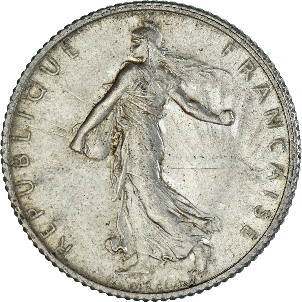 Coin, France, Semeuse, Franc, 1915, Paris, 1 Franc, EF(40-45), Silver, KM:844.1