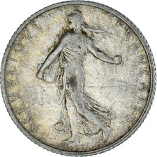 Moneta, Francia, Semeuse, Franc, 1911, Paris, MB+, Argento, KM:844.1