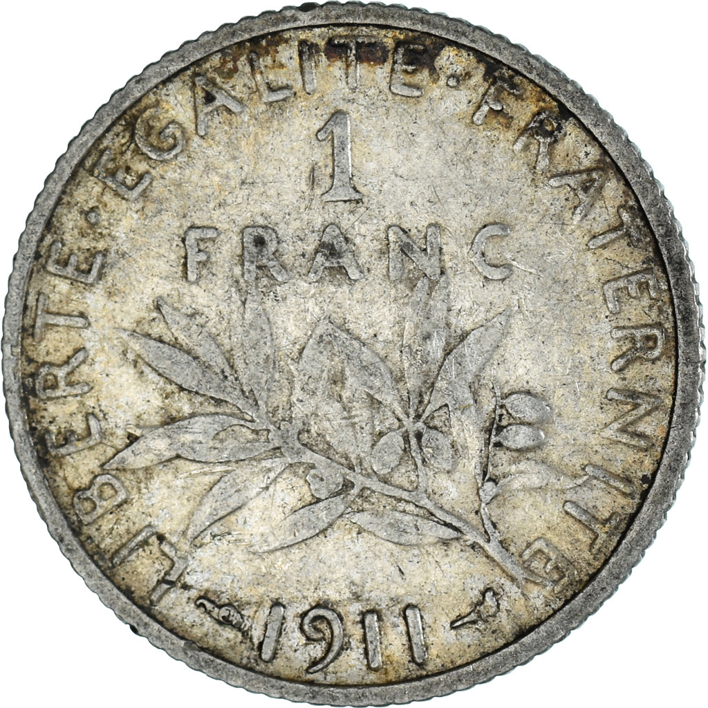 Münze, Frankreich, Semeuse, Franc, 1911, Paris, S+, Silber, KM:844.1