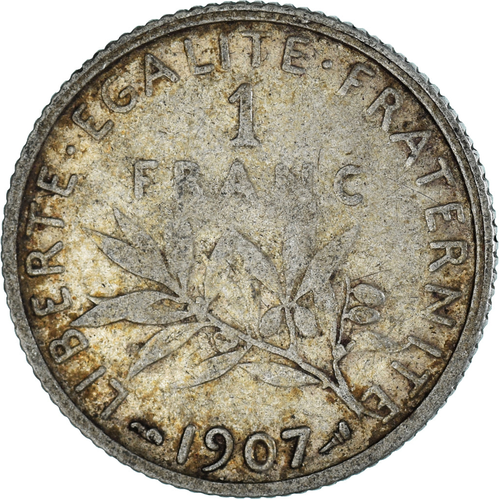 Münze, Frankreich, Semeuse, Franc, 1907, Paris, S+, Silber, KM:844.1