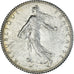 Moeda, França, Semeuse, Franc, 1920, Paris, AU(55-58), Prata, KM:844.1