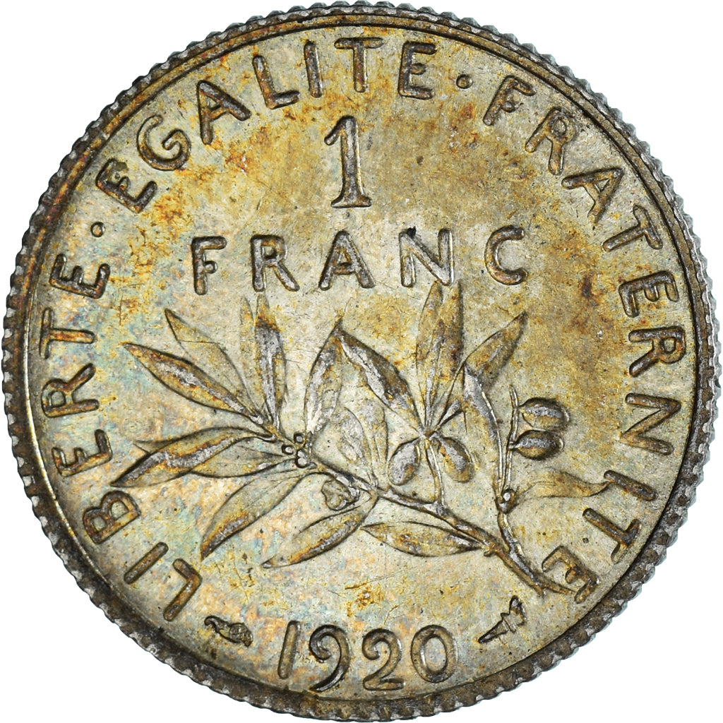 Monnaie, France, Semeuse, Franc, 1920, Paris, SUP, Argent, Gadoury:467, KM:844.1