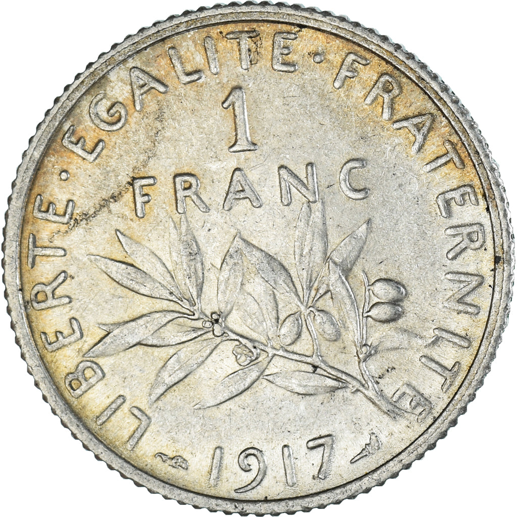 Münze, Frankreich, Semeuse, Franc, 1917, Paris, VZ+, Silber, KM:844.1