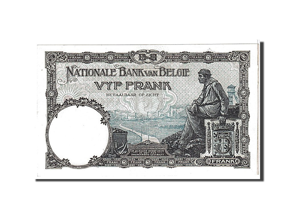 Belgium, 5 Francs, 1924, KM #93, UNC(65-70), G04966485