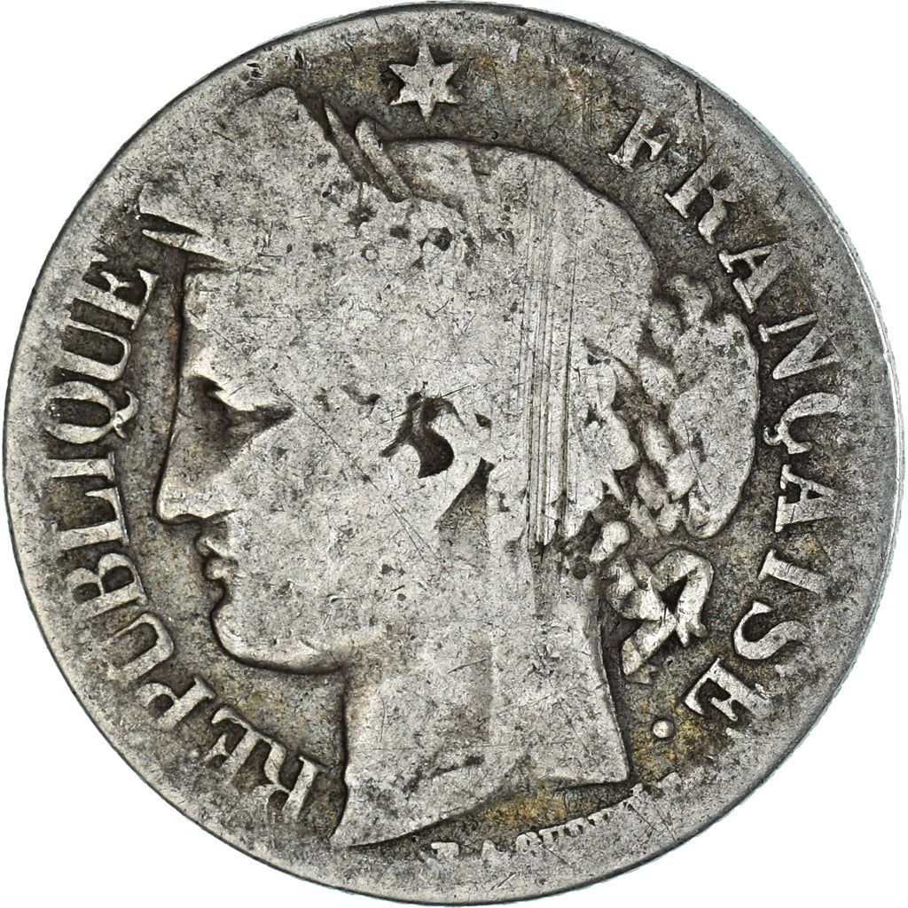 Moneta, Francja, Cérès, Franc, 1850, Paris, VG(8-10), Srebro, KM:759.1