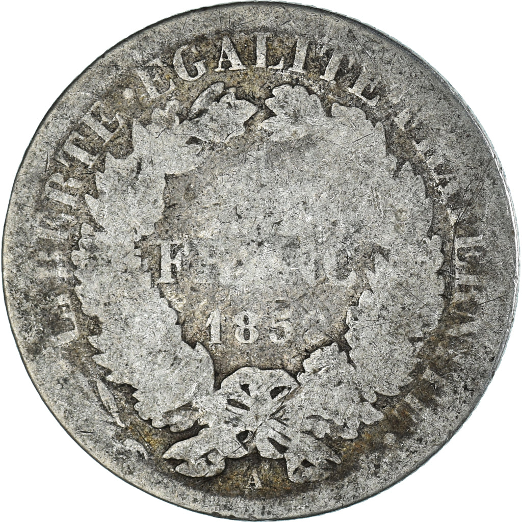 Moneta, Francja, Cérès, Franc, 1850, Paris, VG(8-10), Srebro, KM:759.1