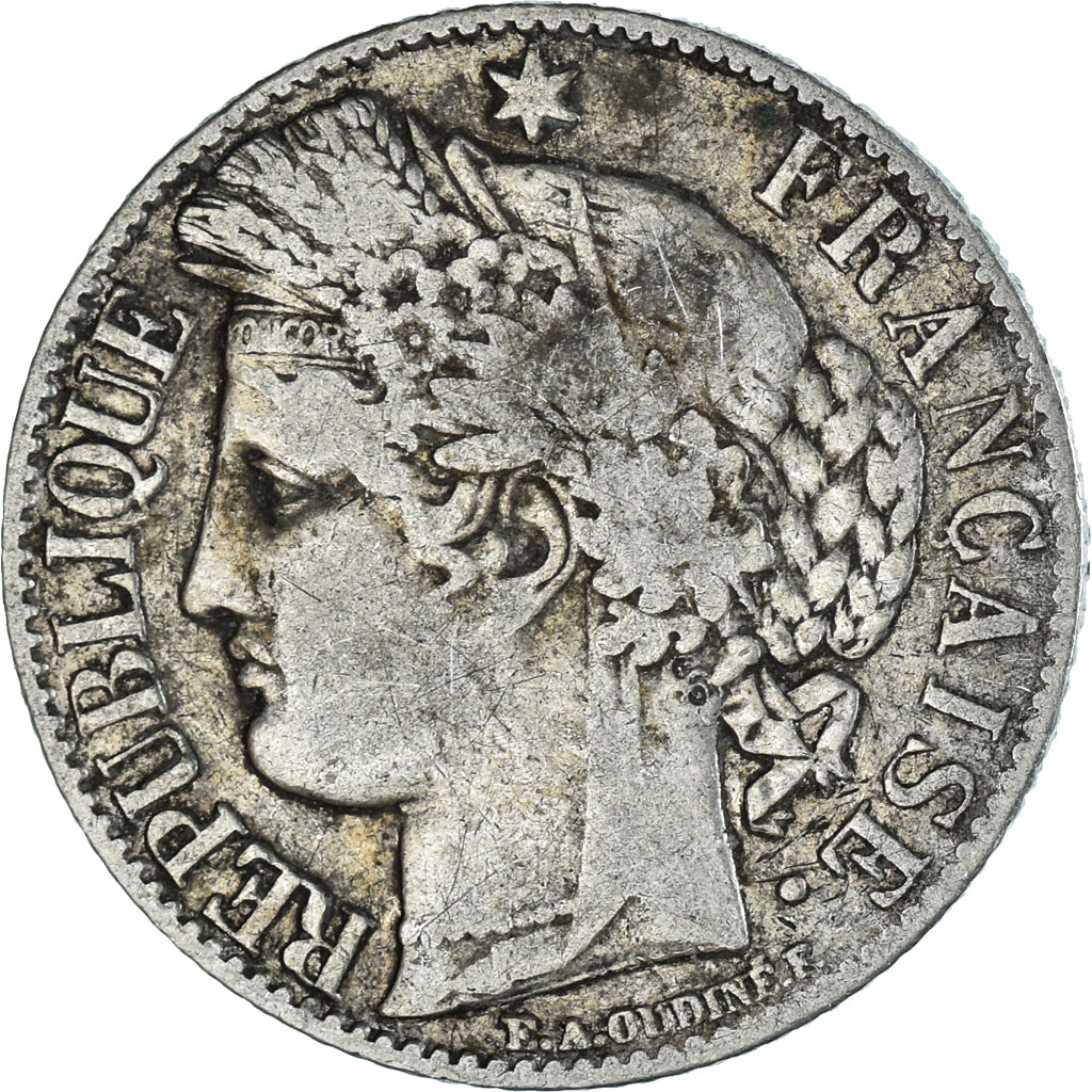 Moneta, Francia, Cérès, Franc, 1888, Paris, MB+, Argento, KM:822.1