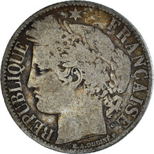 Coin, France, Cérès, Franc, 1872, Paris, VF(20-25), Silver, KM:822.1