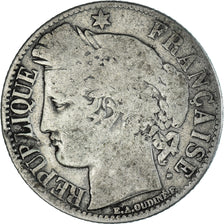 Coin, France, Cérès, Franc, 1872, Bordeaux, F(12-15), Silver, KM:822.2