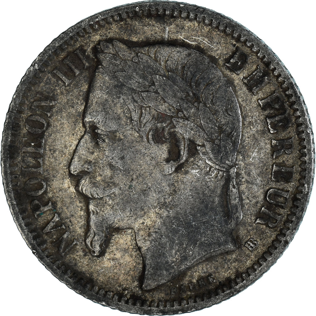 France, Napoleon III, Franc, 1866, Paris, TB, Argent, Gadoury:463
