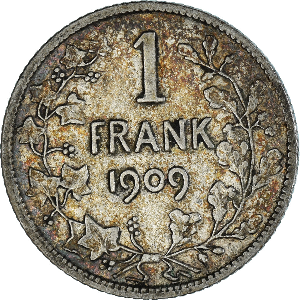 Coin, Belgium, Franc, 1909, VF(30-35), Silver, KM:56.1