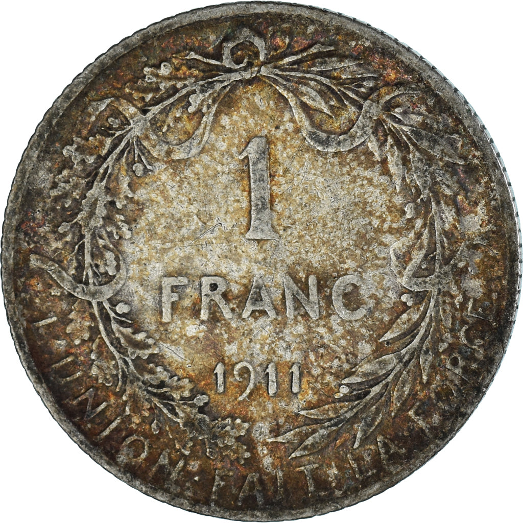 Coin, Belgium, Franc, 1911, VF(30-35), Silver, KM:73.1