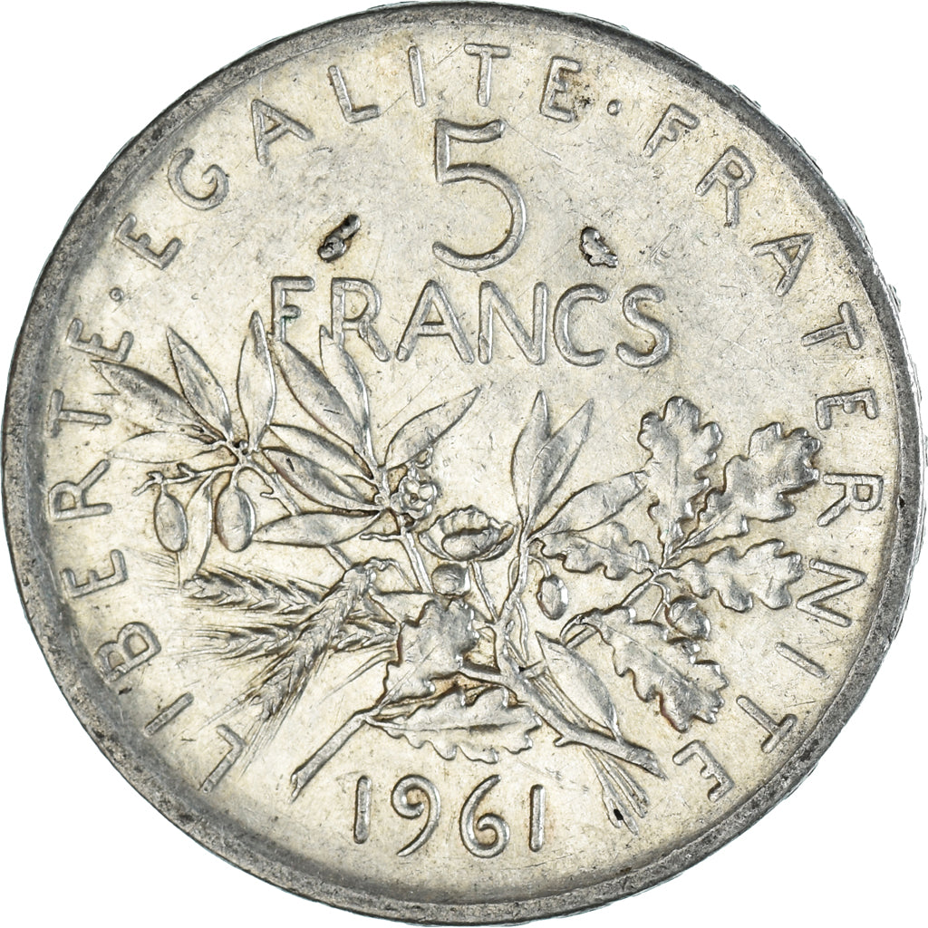 Coin, France, Semeuse, 5 Francs, 1961, Paris, MS(60-62), Silver, KM:926