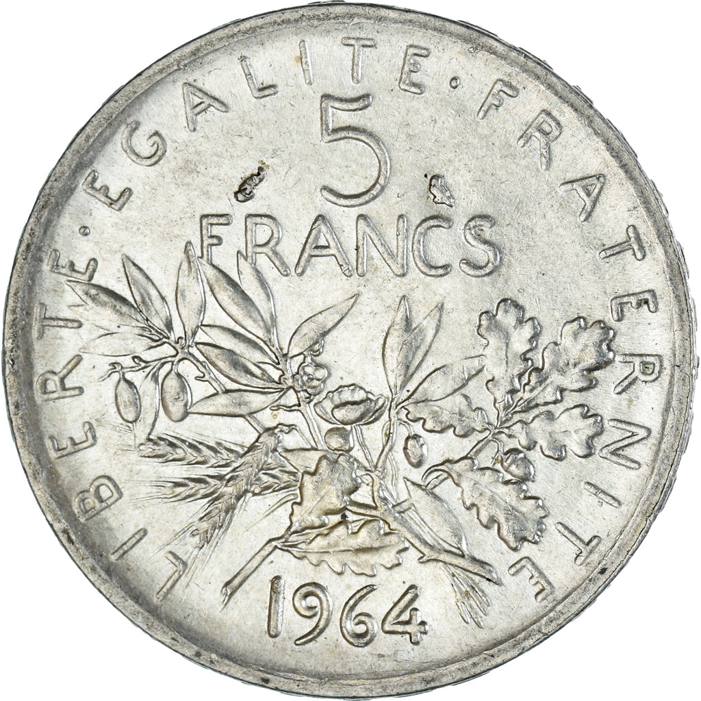 Coin, France, Semeuse, 5 Francs, 1964, Paris, MS(60-62), Silver, KM:926