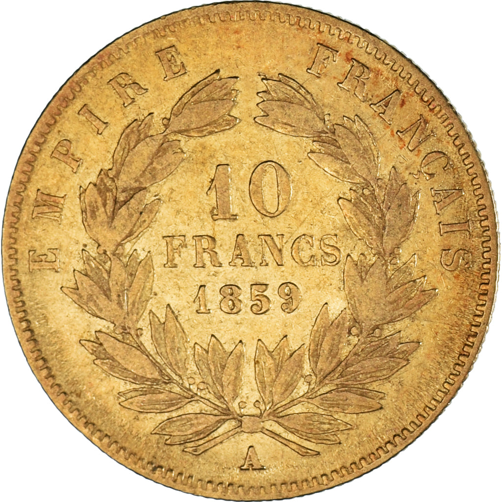 Coin, France, Napoleon III, Napoléon III, 10 Francs, 1859, Paris, VF(30-35)
