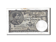 Belgium, 5 Francs, 1922, KM #93, EF(40-45), B01597974