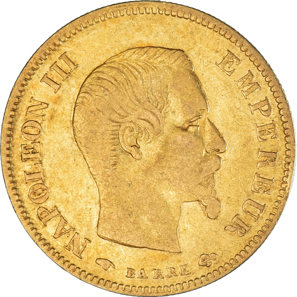 Coin, France, Napoleon III, 10 Francs, 1856, Paris, VF(30-35), Gold, KM:784.3