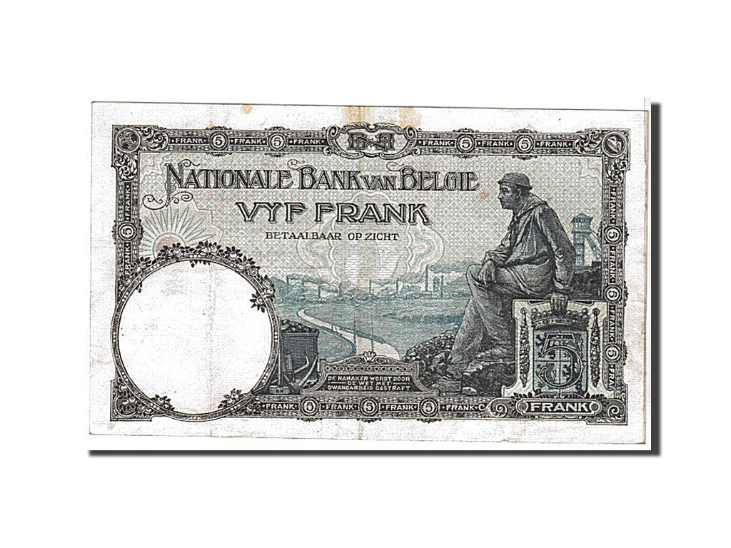 Banknote, Belgium, 5 Francs, 1925, EF(40-45)