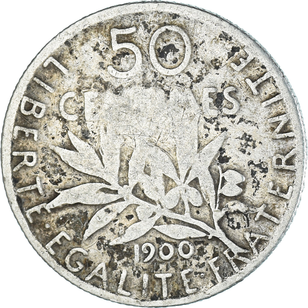 Münze, Frankreich, Semeuse, 50 Centimes, 1900, Paris, S+, Silber, KM:854