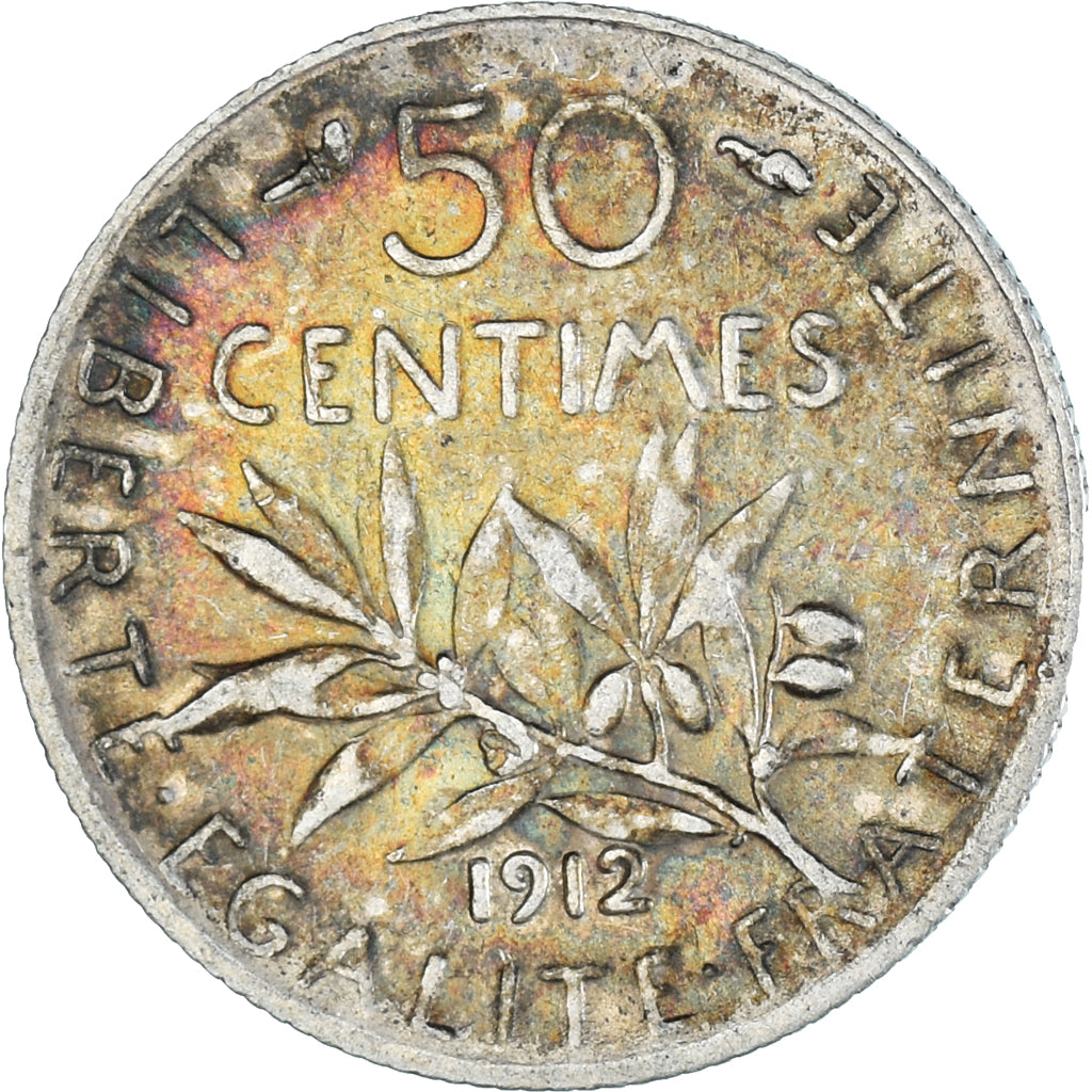 Monnaie, France, 50 Centimes, 1912, Paris, TTB, Argent