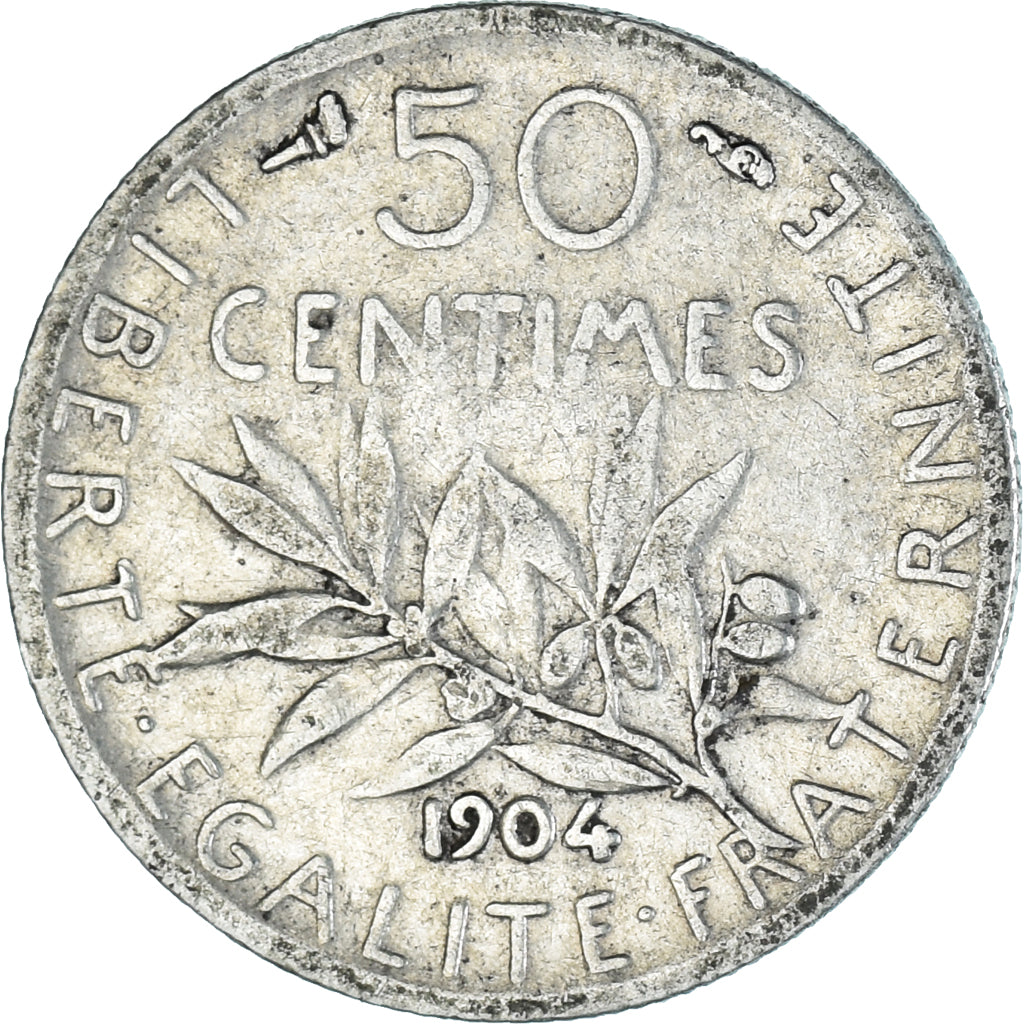 Monnaie, France, Semeuse, 50 Centimes, 1904, Paris, TTB, Argent, KM:854