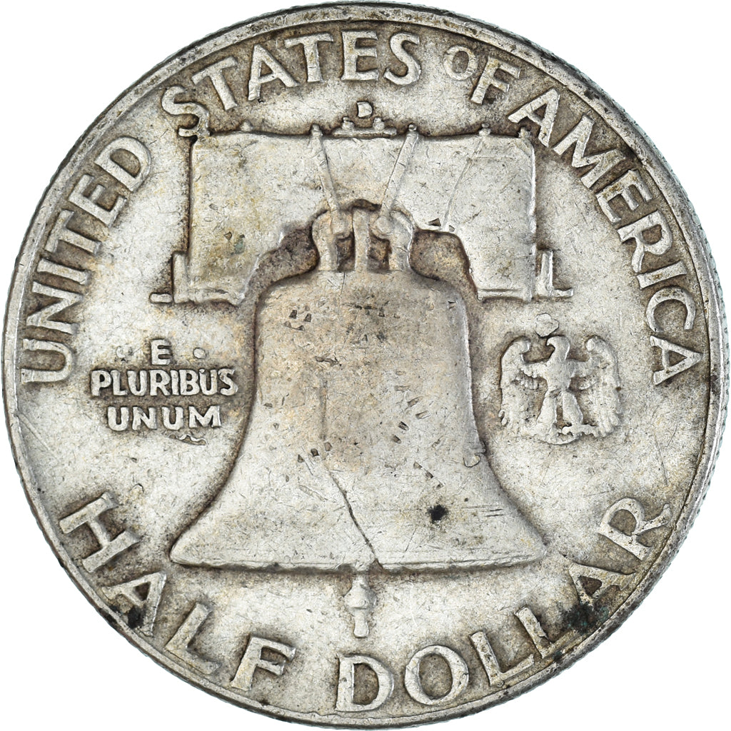 Coin, United States, Franklin Half Dollar, Half Dollar, 1953, U.S. Mint, Denver