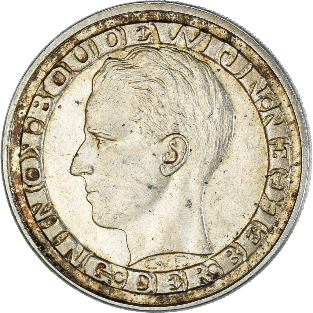 Münze, Belgien, 50 Francs, 50 Frank, 1958, Brussels, SS+, Silber, KM:150.1