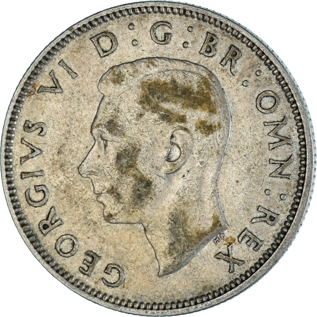 Coin, Great Britain, George VI, Florin, Two Shillings, 1938, VF(30-35), Silver