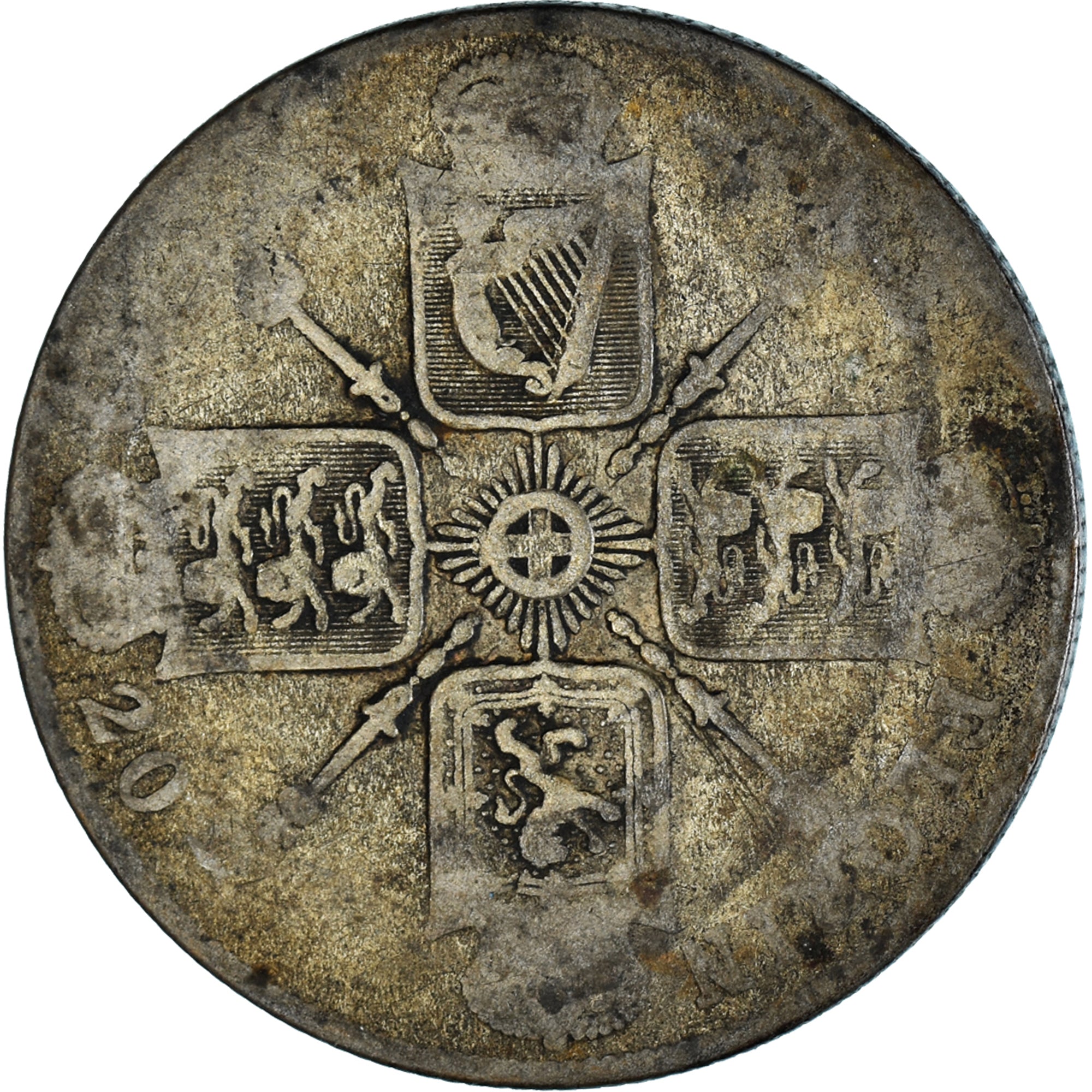 Coin, Great Britain, George V, Florin, Two Shillings, 1920, F(12-15), Silver