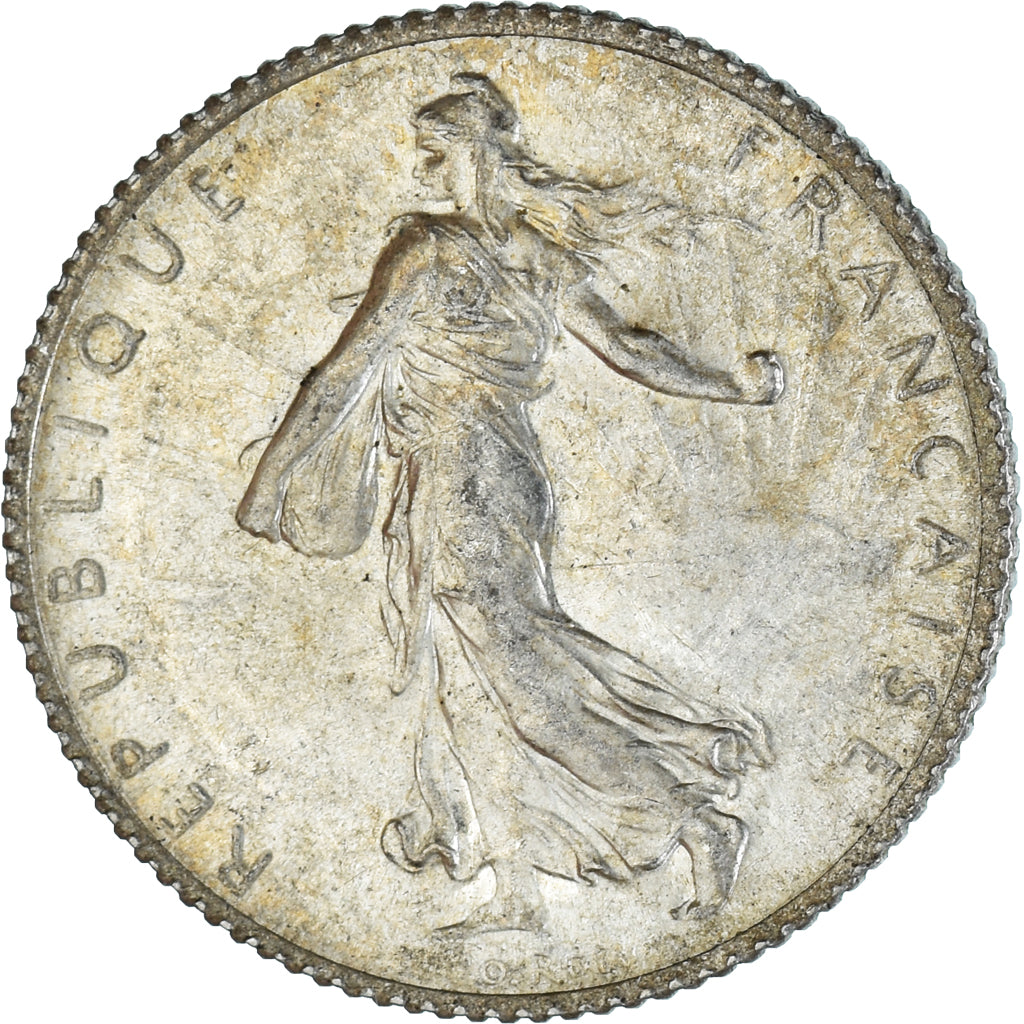 Coin, France, Semeuse, Franc, 1919, Paris, MS(60-62), Silver, KM:844.1