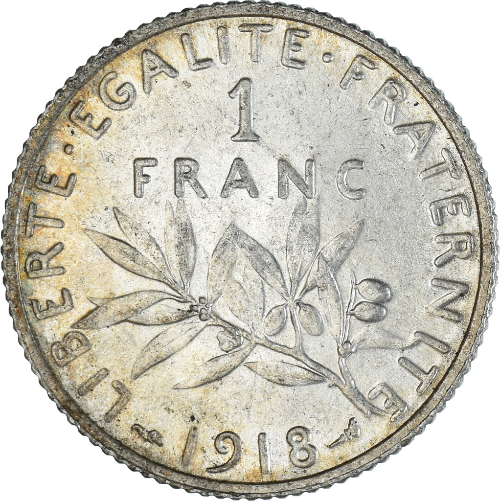Münze, Frankreich, Semeuse, Franc, 1918, Paris, VZ+, Silber, KM:844.1