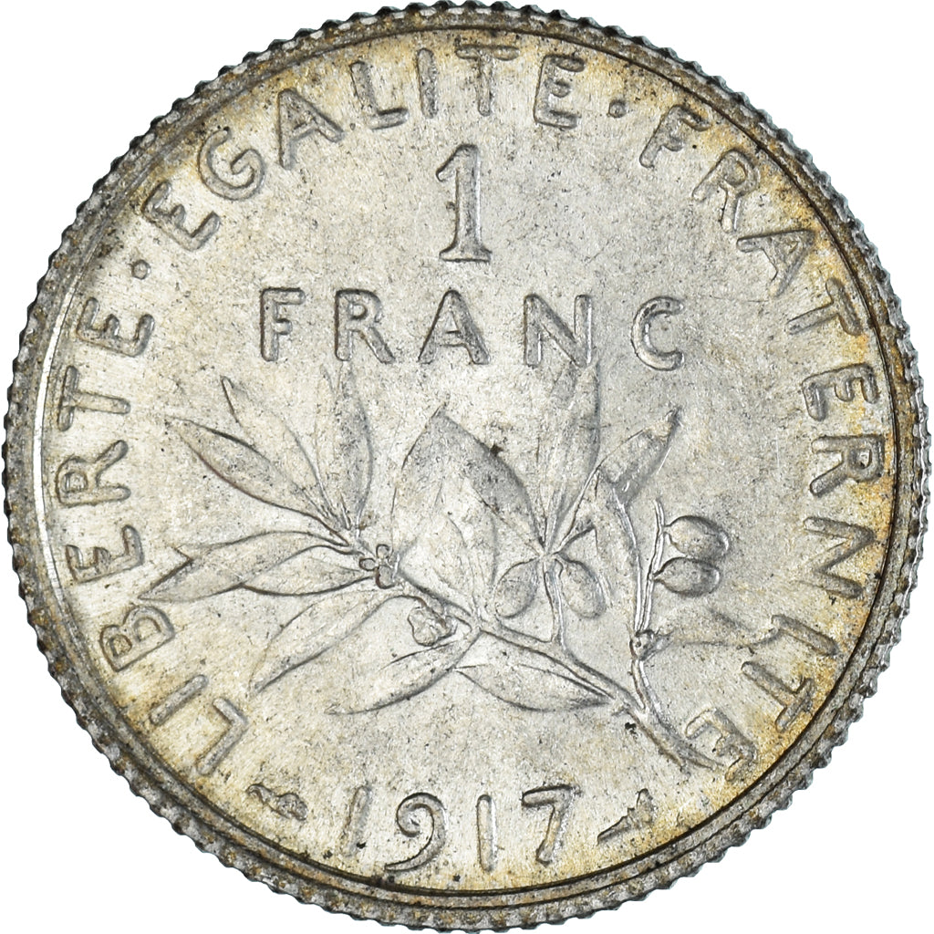 Münze, Frankreich, Semeuse, Franc, 1917, Paris, VZ+, Silber, KM:844.1