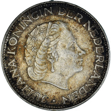 Netherlands, Juliana, 2-1/2 Gulden, 1963, AU(55-58), Silver, KM:185
