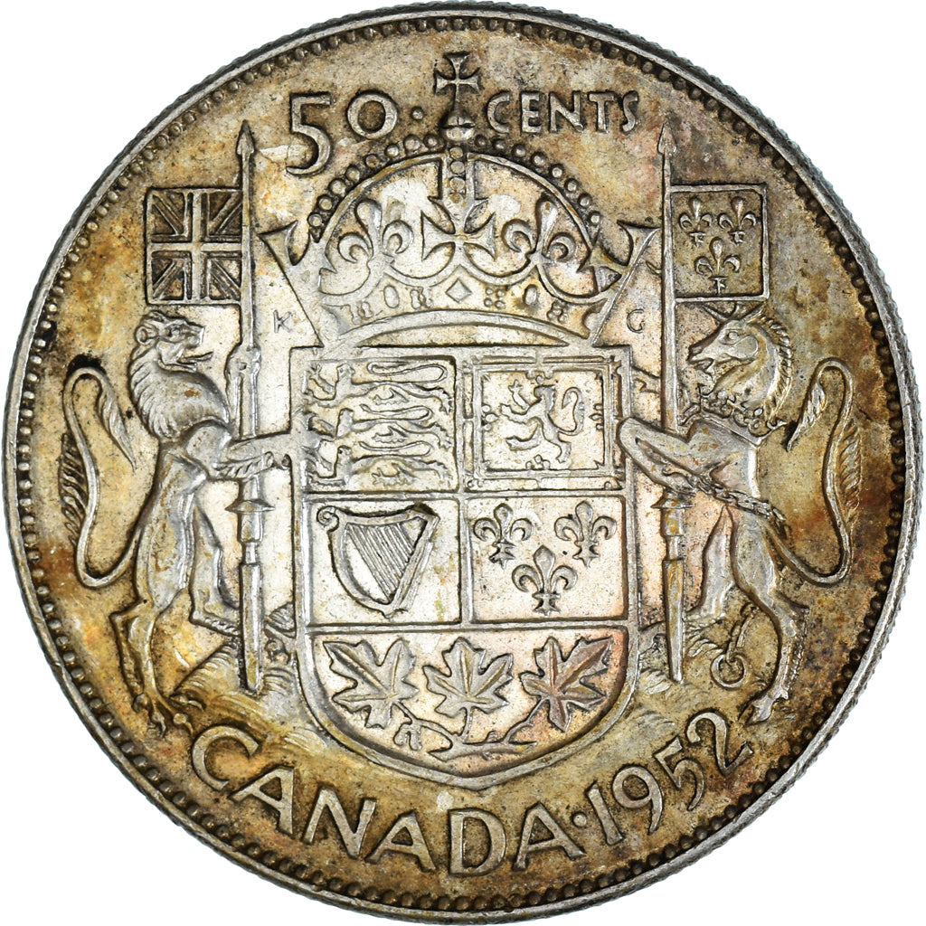 Monnaie, Canada, George VI, 50 Cents, 1952, Royal Canadian Mint, Ottawa, TTB