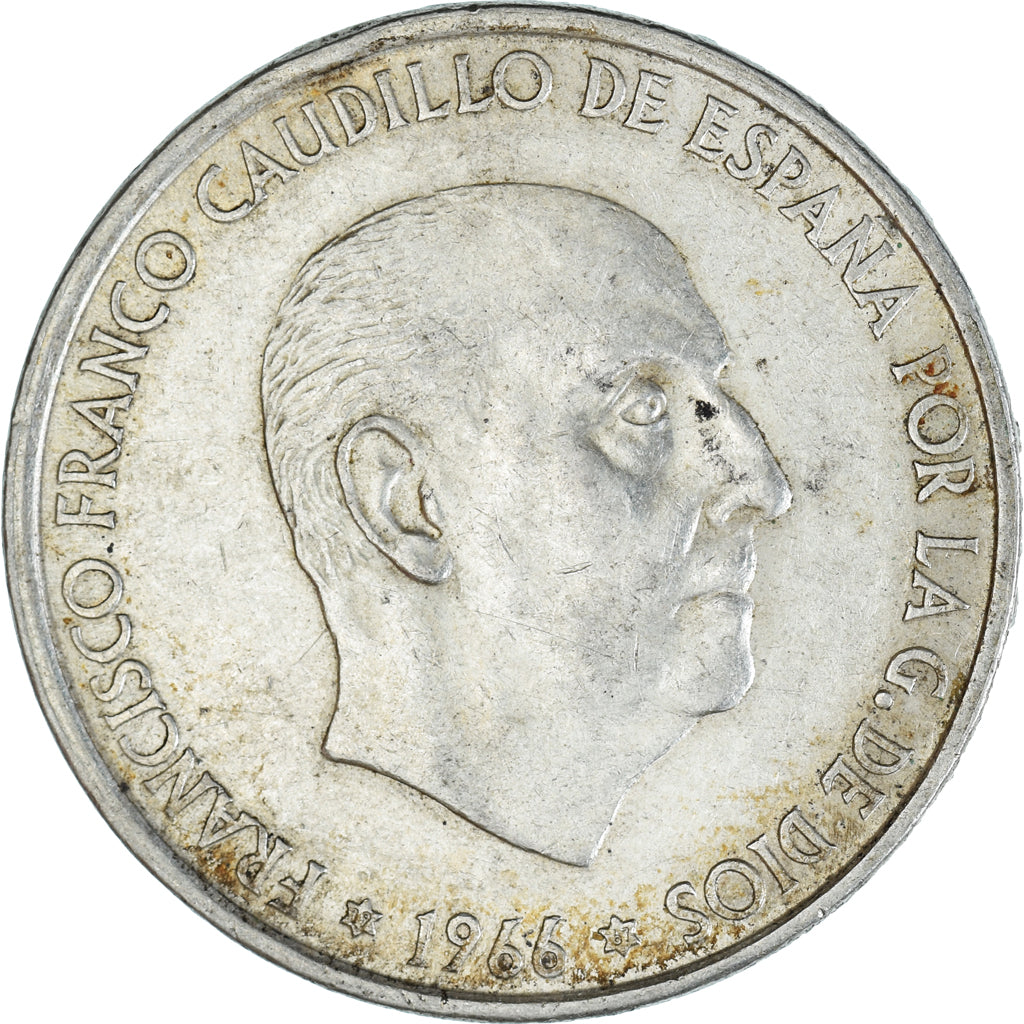 Monnaie, Espagne, Caudillo and regent, 100 Pesetas, 1968, Madrid, TTB, Argent