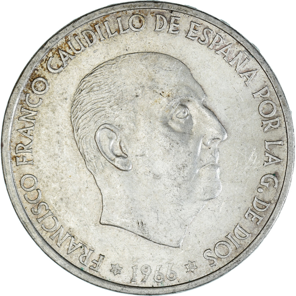 Coin, Spain, Caudillo and regent, 100 Pesetas, 1968, Madrid, EF(40-45), Silver