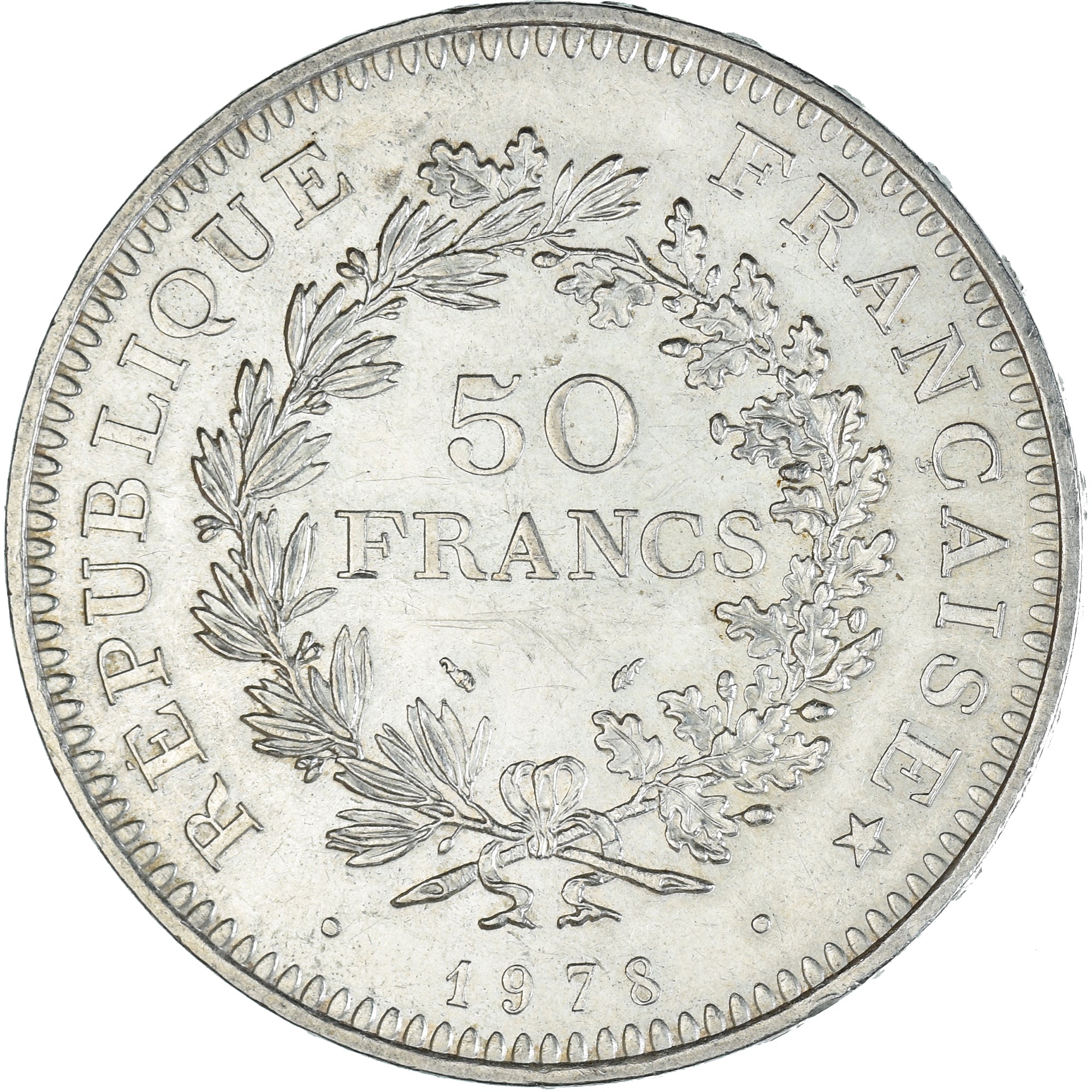 Münze, Frankreich, Hercule, 50 Francs, 1978, Paris, SS+, Silber, KM:941.1