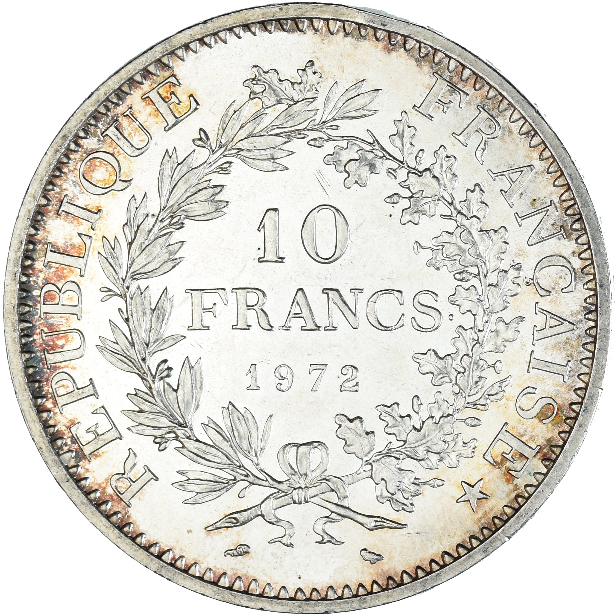 Coin, France, Hercule, 10 Francs, 1972, Paris, MS(60-62), Silver, KM:932