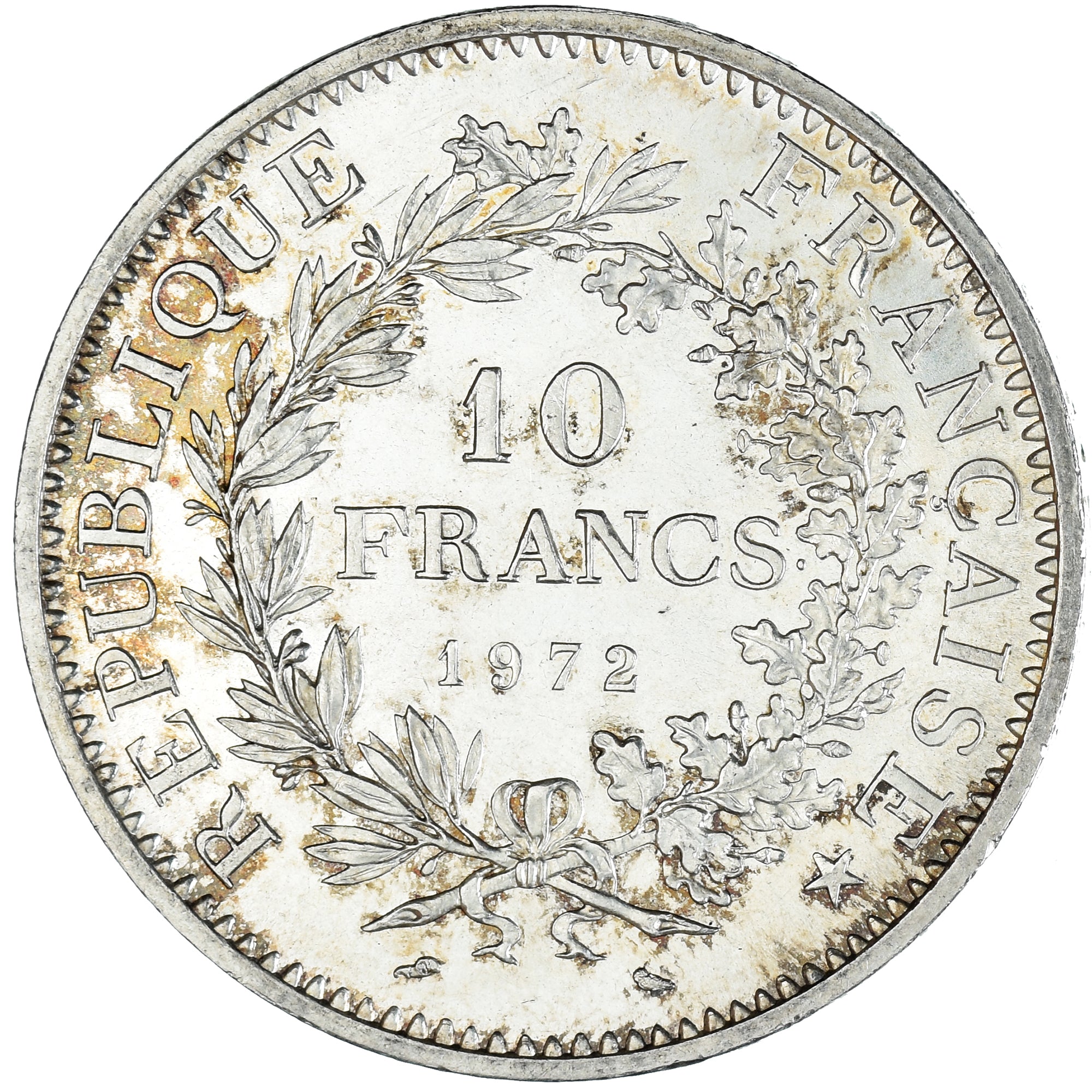 Coin, France, Hercule, 10 Francs, 1972, Paris, MS(60-62), Silver, KM:932
