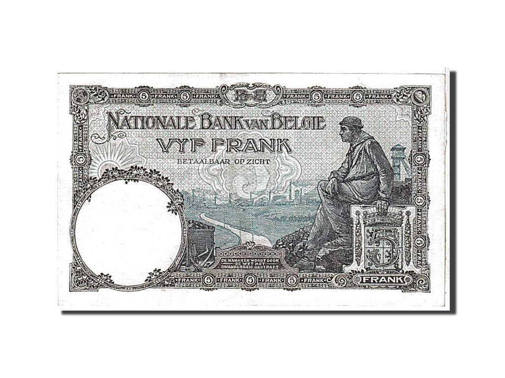 Belgium, 5 Francs, 1925, KM #93, EF(40-45), V05660487