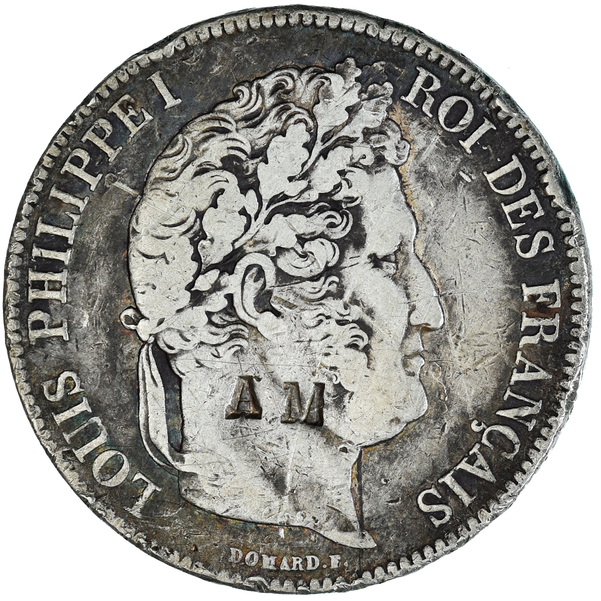 Moneda, Francia, Louis-Philippe, 5 Francs, 1835, Paris, BC+, Plata, KM:749.1