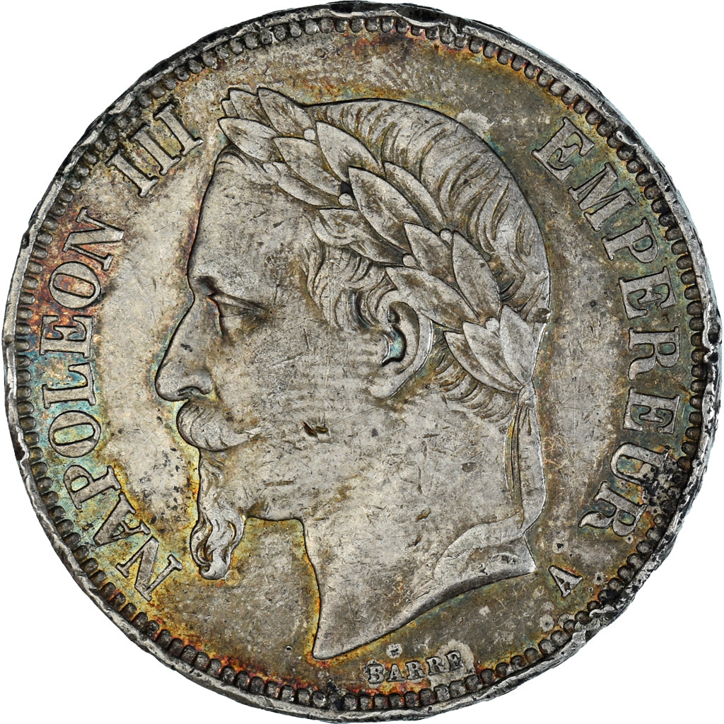 Coin, France, Napoleon III, Napoléon III, 5 Francs, 1869, Paris, VF(20-25)