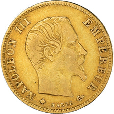 Moneda, Francia, Napoleon III, Napoléon III, 5 Francs, 1859, Strasbourg, BC+